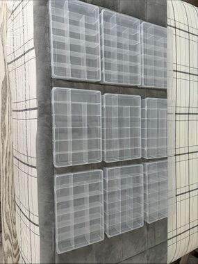 Clear Plastic Craft Organizer selling as a bundle of 9